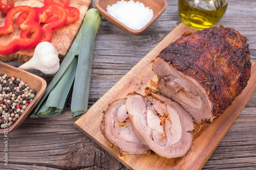 Stuffed turkey roll