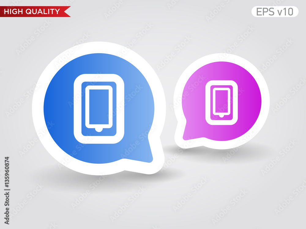Smartphone icon. Button with smartphone icon. Modern UI vector. Smartphone icon. Button with smartphone icon. Modern UI vector.