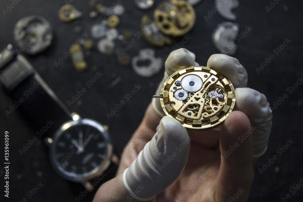 The proccess of repair mechanical watches