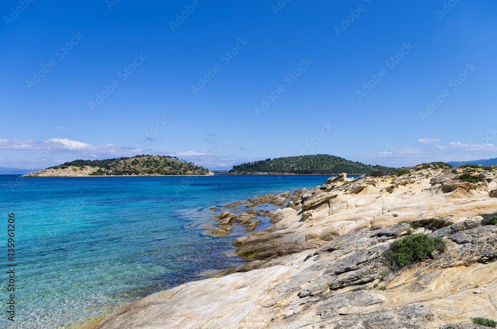 Fototapeta premium Amazing scenery in SIthonia, Chalkidiki, Greece