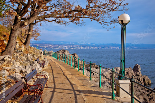 Lingomare seafront walkway in Opatija Riviera photo