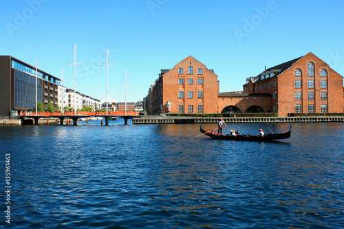 Venice in Copenhagen, Denmark. Old Town of Copenhagen with Cirkelbroen Bridge. © Miroslav110