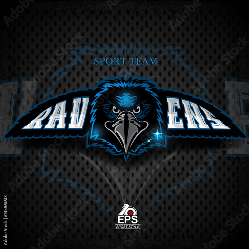 Bird head logo for any sport team ravens