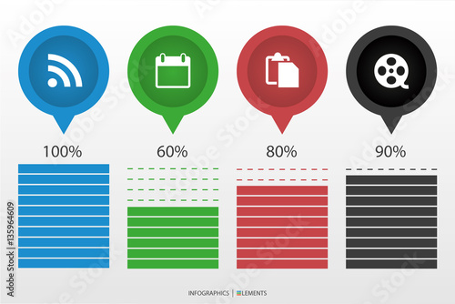 Infografik Template für Business Präsentationen
