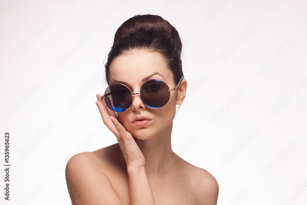 dark-haired woman in sunglasses dark-haired woman in sunglasses
