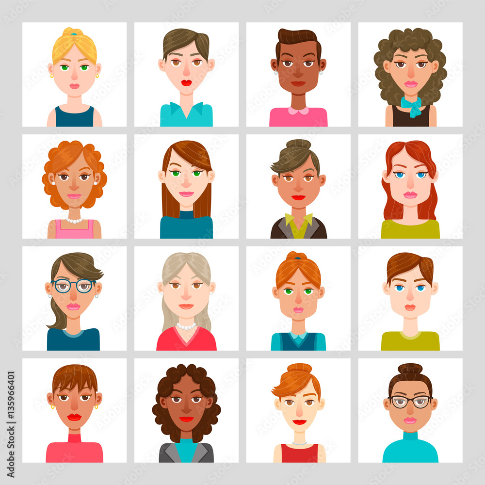 Women avatar set Women avatar set