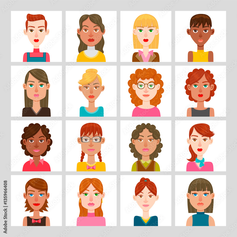 Women avatar set Women avatar set