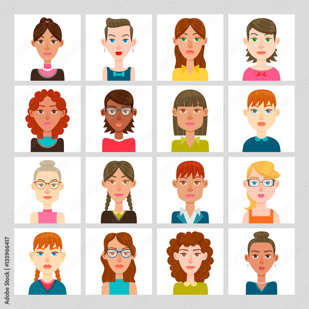 Women avatar set Women avatar set