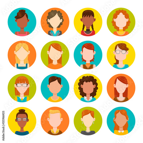 Women avatar set