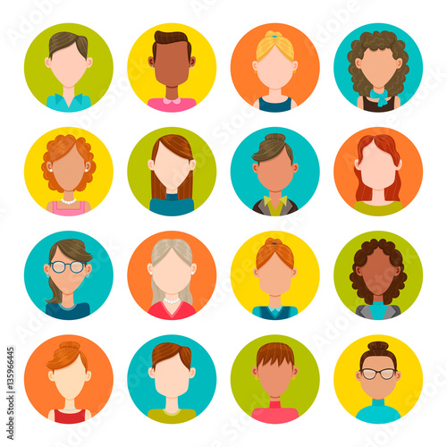 Women avatar set