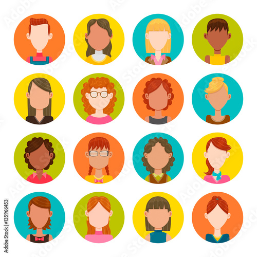 Women avatar set