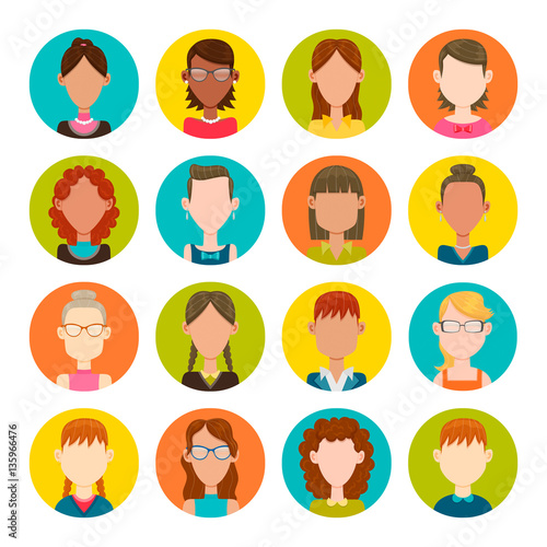 Women avatar set