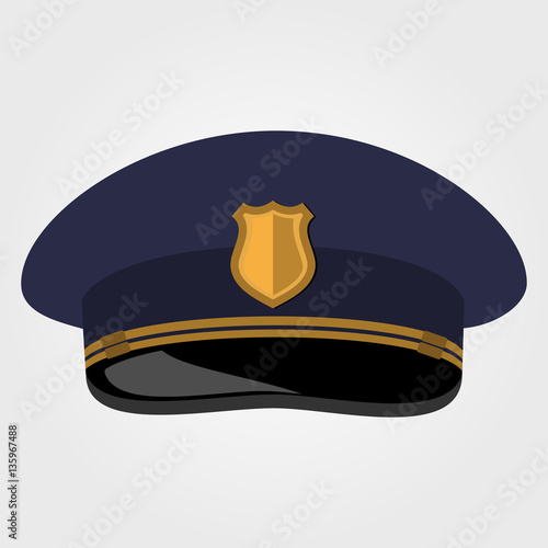 Peaked Cap. Flat style design