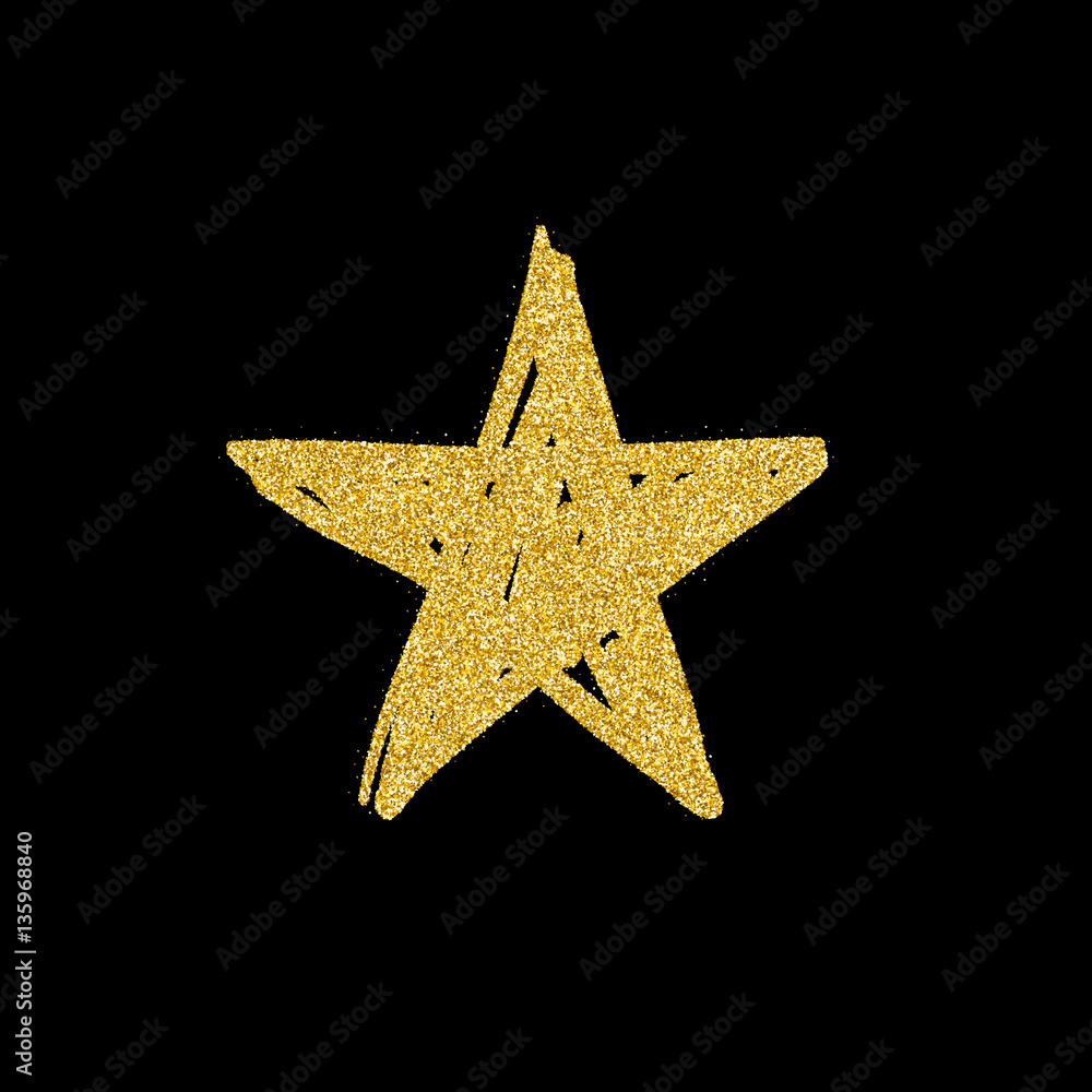 Gold glitter star Gold glitter star