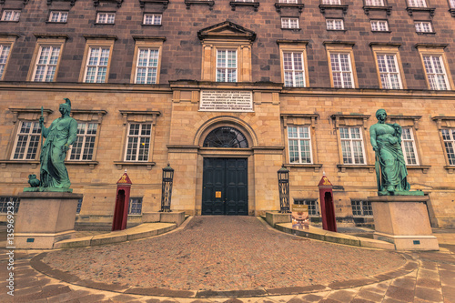 December 05, 2016: Statues at Bertel Thorvaldsens square in Cope photo