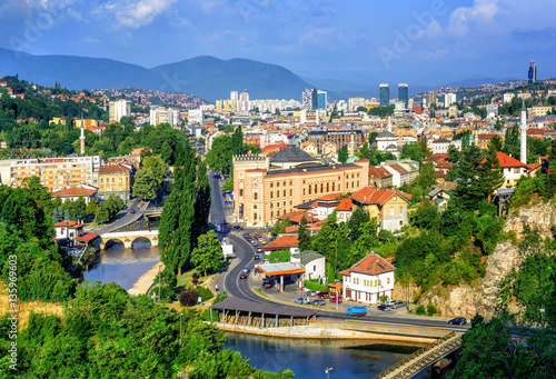 Sarajevo city, capital of Bosnia and Herzegovina photo