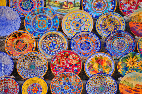 Painted dishes from Tuscany - Italy
