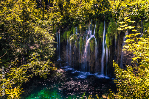 July 21, 2016: Cascades of the Plitvice Lakes National Park, Cro photo