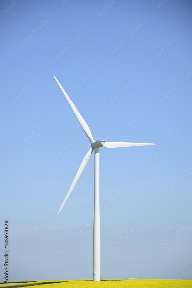 Eolienne près de Reims, France - Wind turbine near Reims in Champagne, France Eolienne près de Reims, France - Wind turbine near Reims in Champagne, France