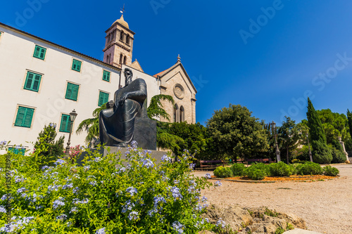 July 20, 2016:  The gardens of the old town of Sibenik, Croatia photo