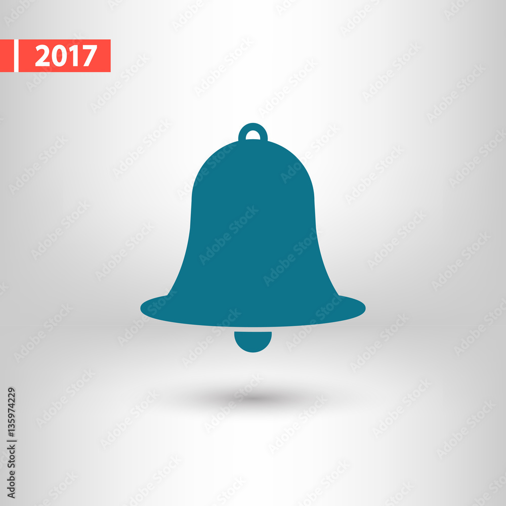 Bell icon, vector illustration. Flat design style Bell icon, vector illustration. Flat design style