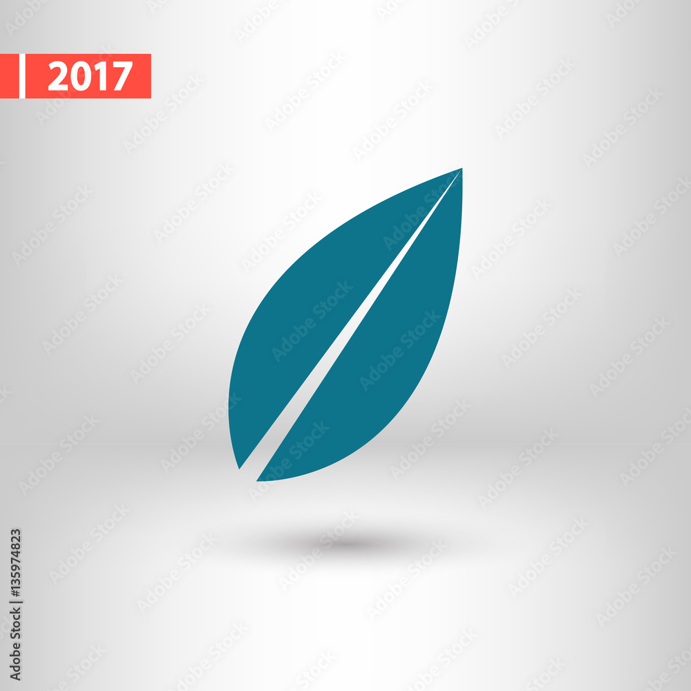 Leaf icon, vector illustration. Flat design style Leaf icon, vector illustration. Flat design style