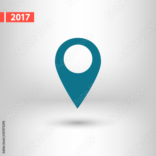 Map pointer flat icon, vector illustration. Flat design style Free Download Map pointer flat icon, vector illustration. Flat design style - GFXLoad