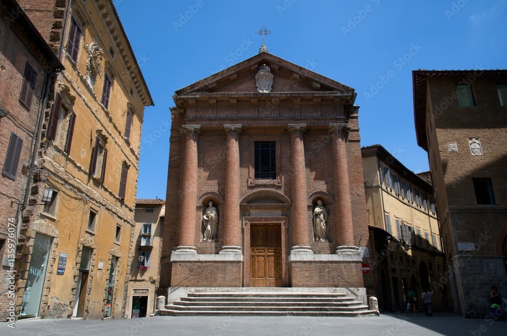 Chiesa di San Cristoforo in the historic centre city Siena, Tuscany, Italy