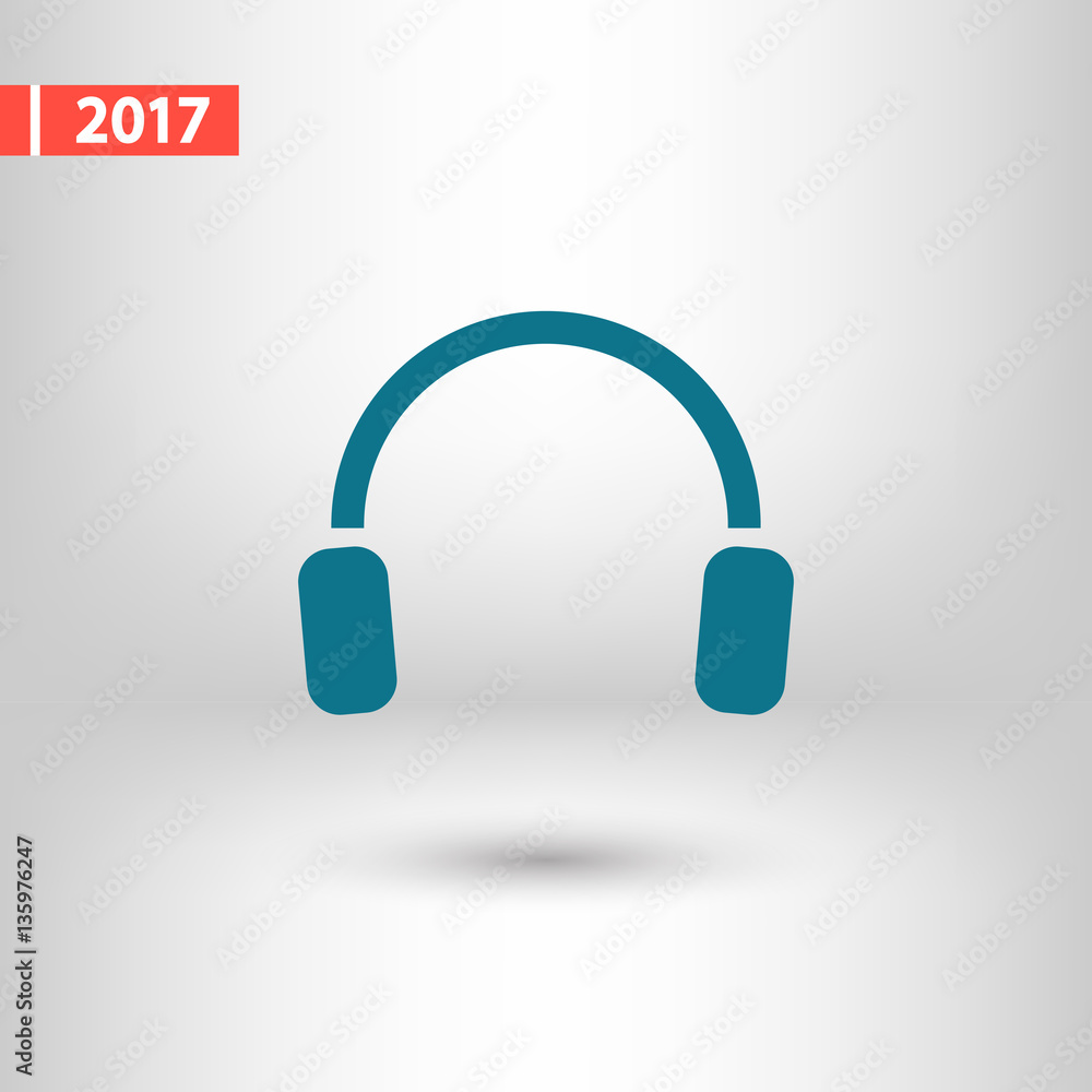 headphones icon, vector illustration. Flat design style headphones icon, vector illustration. Flat design style