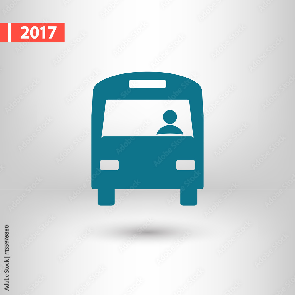 Bus icon, vector illustration. Flat design style Bus icon, vector illustration. Flat design style