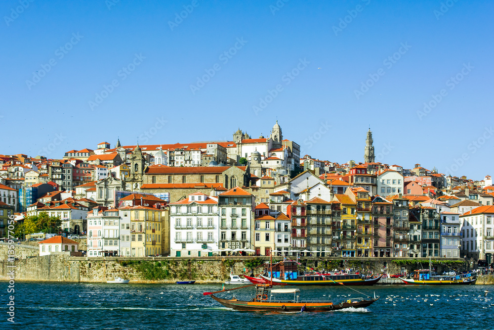 Porto, Portugal old town cityscape on the Douro River