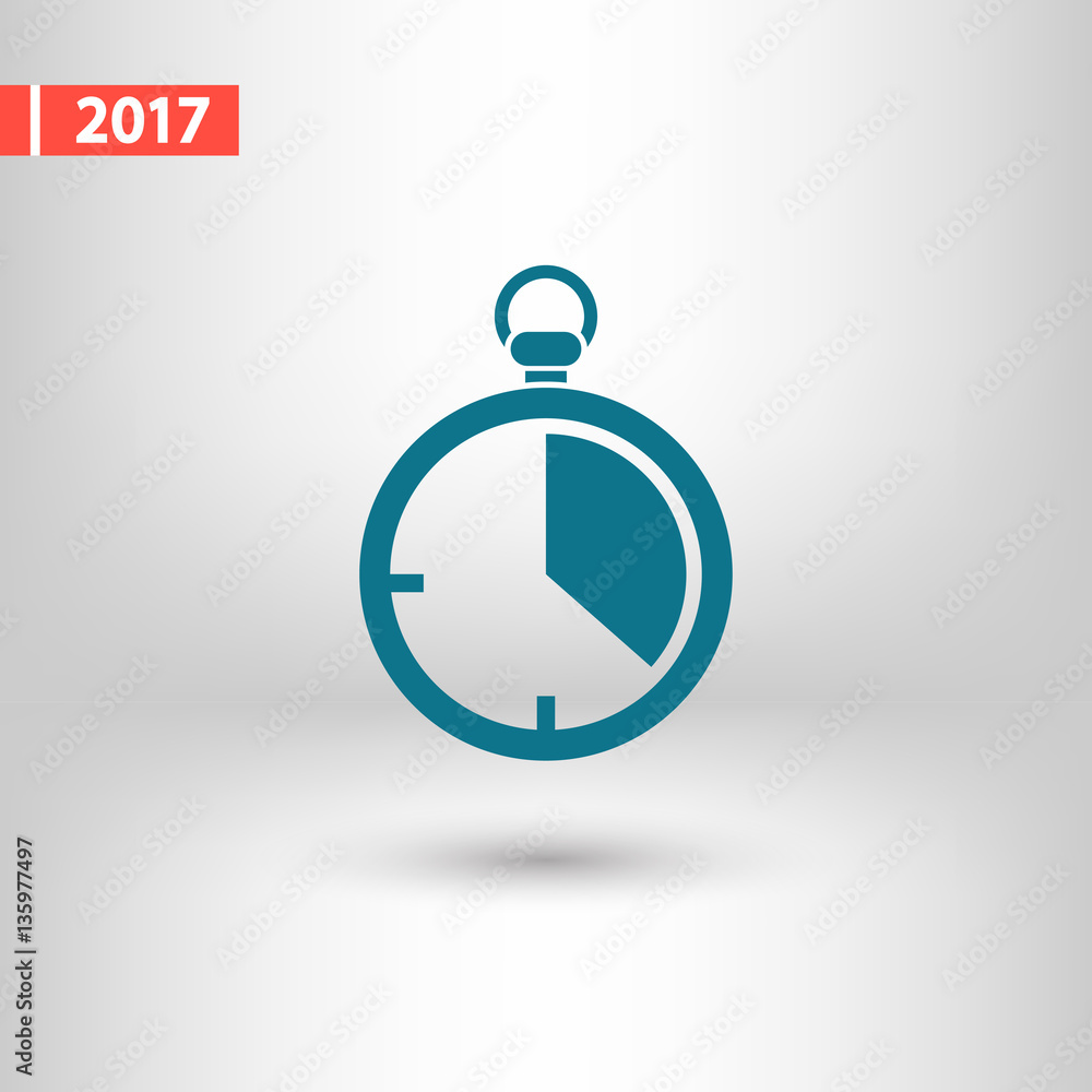 stopwatch icon, vector illustration. Flat design style stopwatch icon, vector illustration. Flat design style