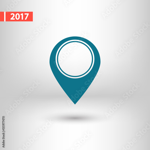 Map pointer flat icon, vector illustration. Flat design style Free Download Map pointer flat icon, vector illustration. Flat design style - GFXLoad