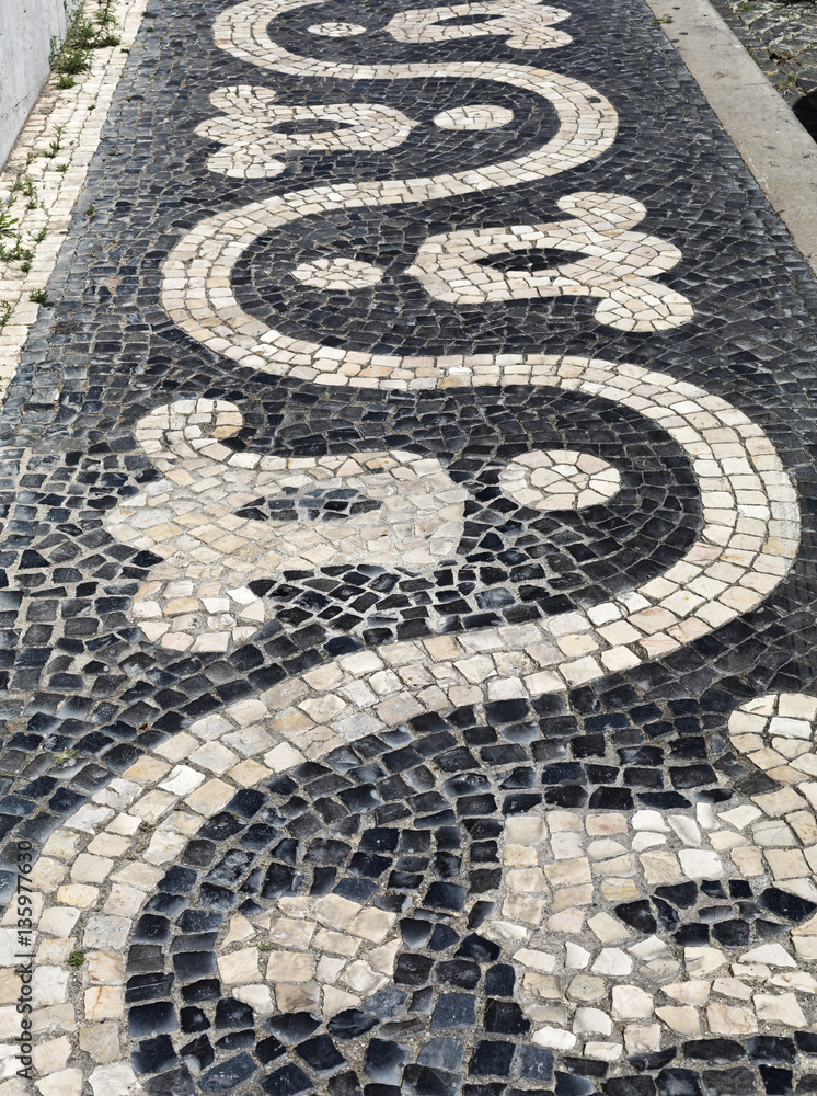 Lisbon Traditional Cobblestone Pavement Lisbon Traditional Cobblestone Pavement