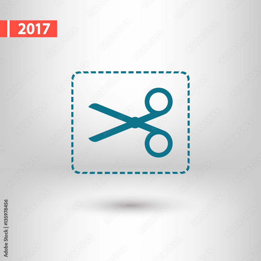 Scissors icon, vector illustration. Flat design style Scissors icon, vector illustration. Flat design style