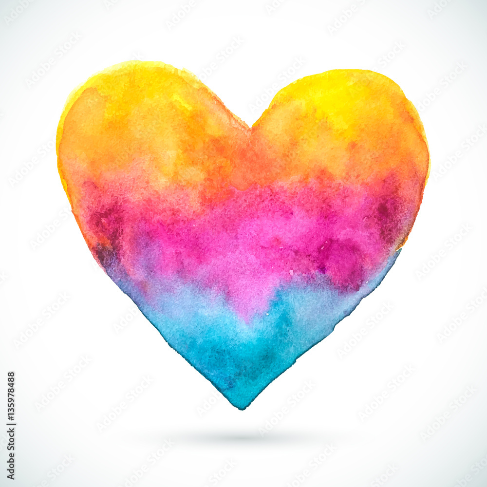Heart-Pink-Yellow-Blue-Shape Heart-Pink-Yellow-Blue-Shape