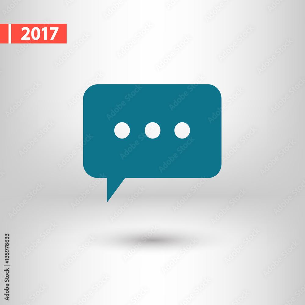 Speech bubbles icon. vector illustration with soft shadow on a g Speech bubbles icon. vector illustration with soft shadow on a g