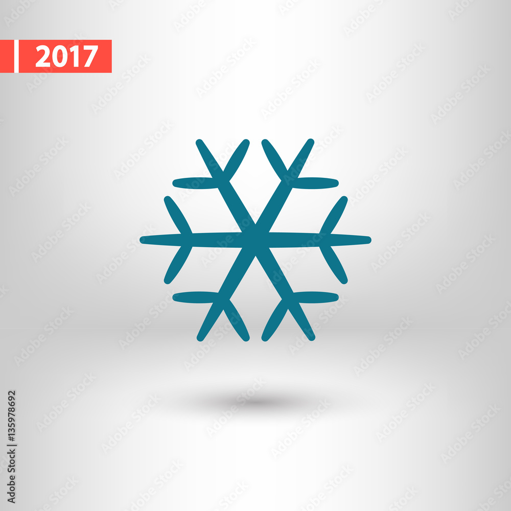 Snowflake icon, vector illustration. Flat design style Snowflake icon, vector illustration. Flat design style