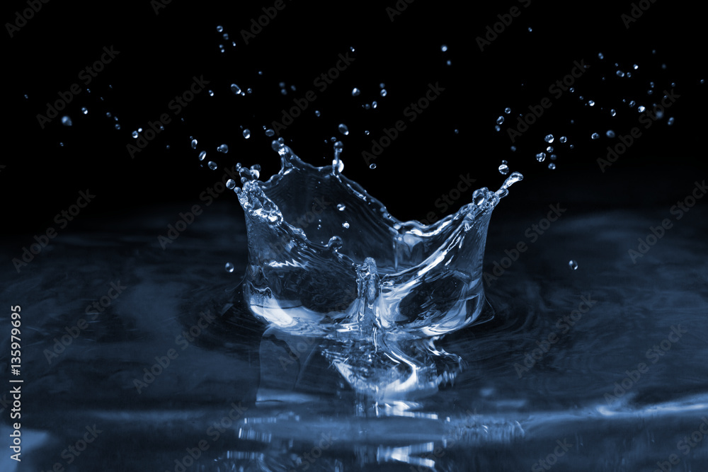 Splash on the water surface Splash on the water surface