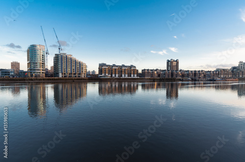 Chelsea riverfront on river Thames, London UK. © Fabio