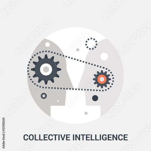 collective intelligence icon concept