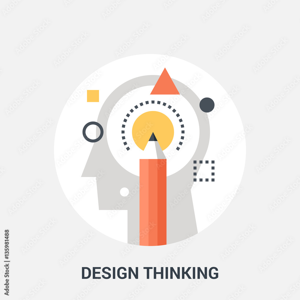 design thinking icon concept