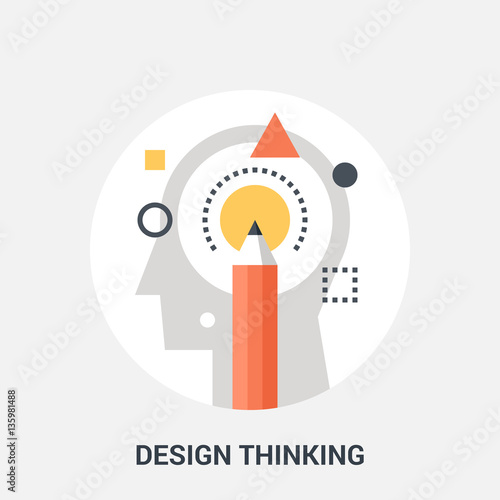 design thinking icon concept