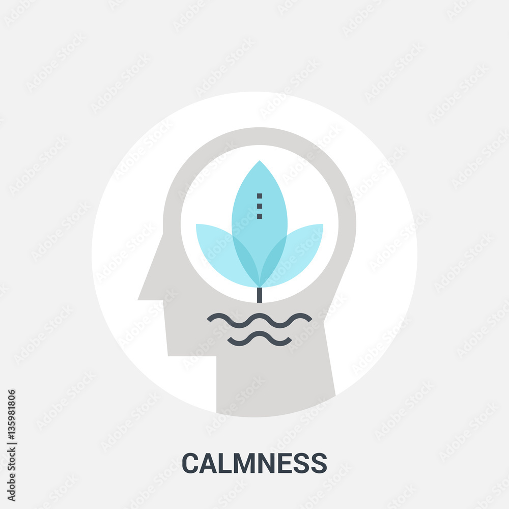 Calmness Icon Concept Stock Vektorgrafik Adobe Stock