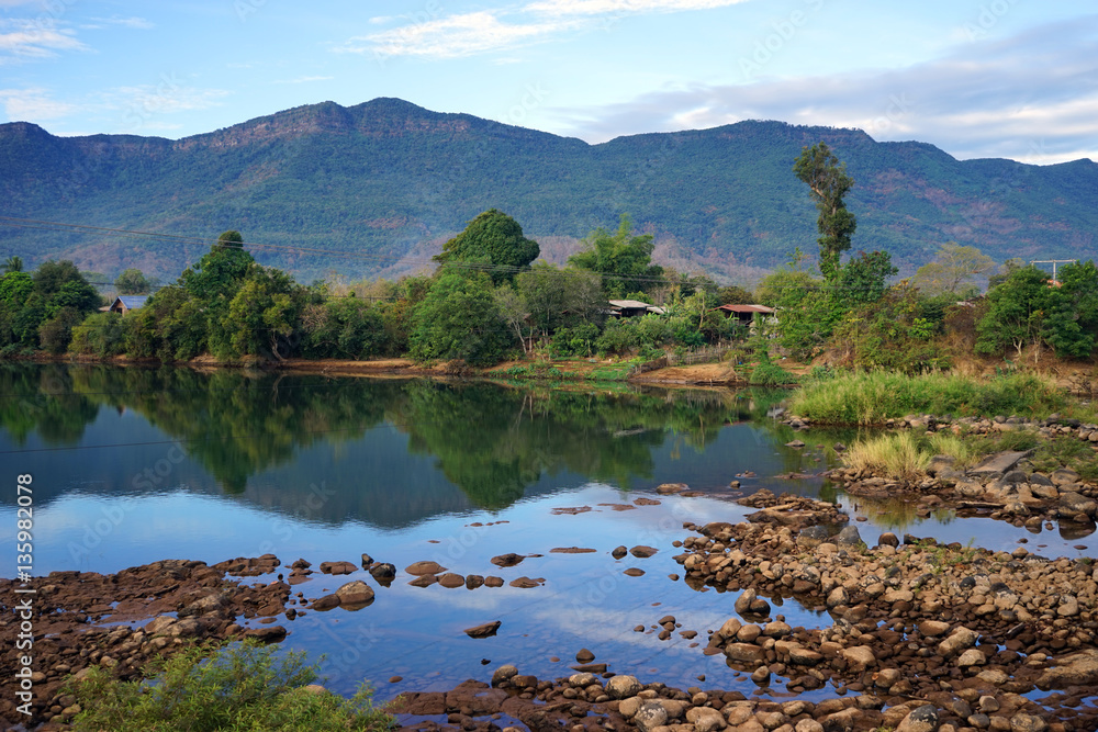 Mountain river in Laos