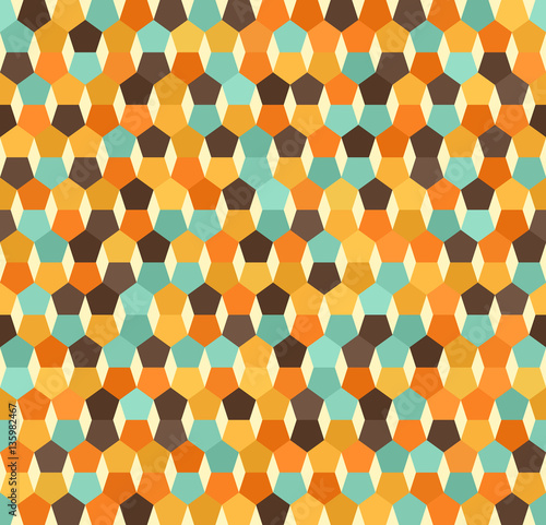 Pentagon pattern. Seamless vector background