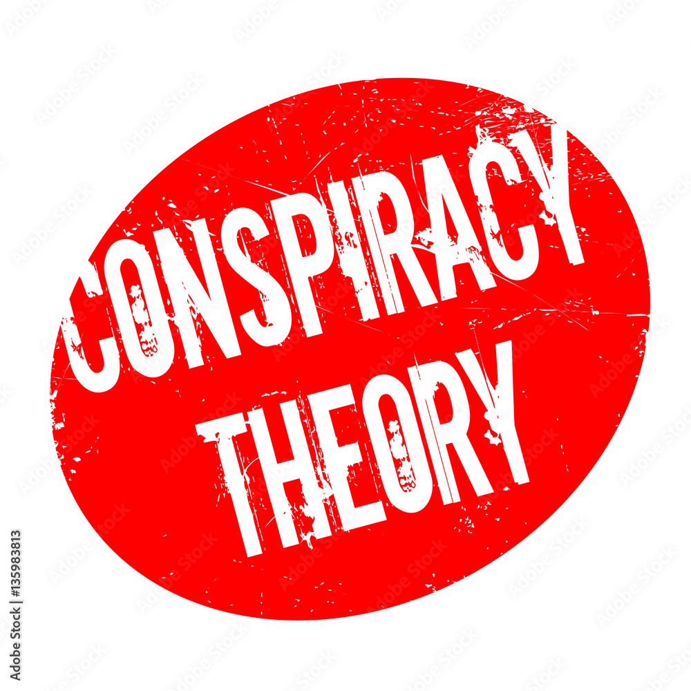Conspiracy Theory rubber stamp. Grunge design with dust scratches