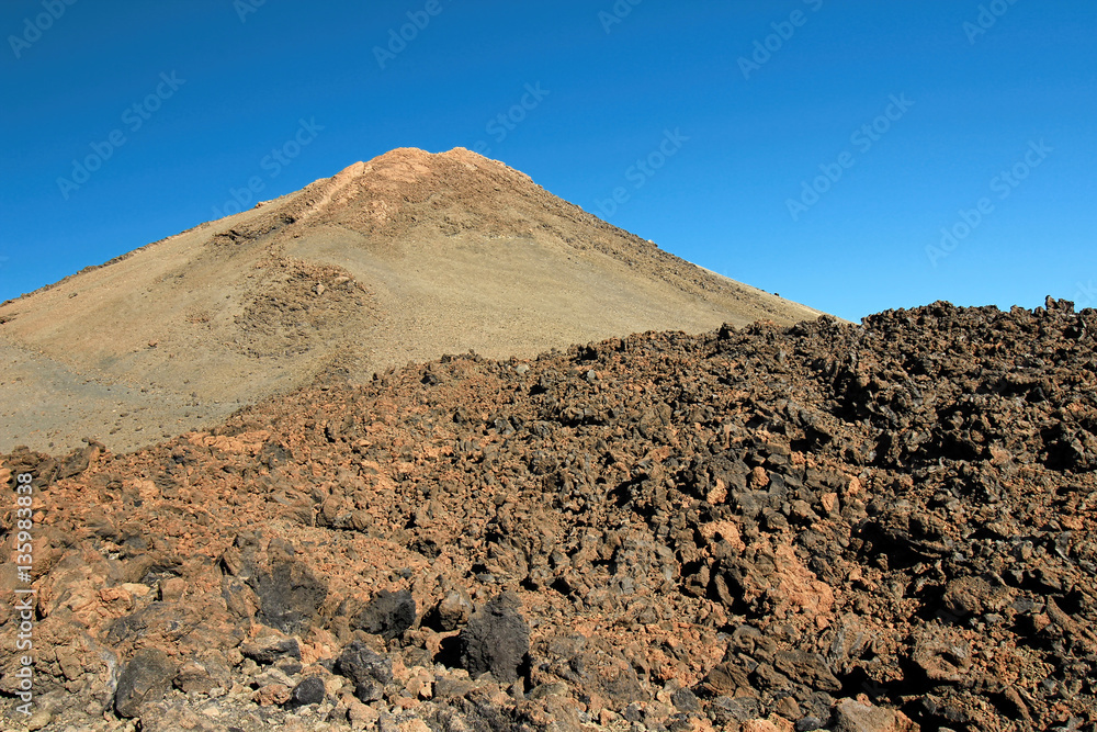 Hiking in the Teide National Park in Tenerife (Canary Islands, Spain, Europe)
