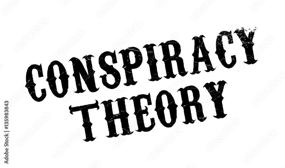 Conspiracy Theory rubber stamp. Grunge design with dust scratches