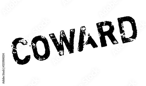 Coward rubber stamp. Grunge design with dust scratches. Effects can be easily removed for a clean, crisp look. Color is easily changed.